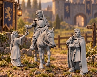 City Guard Captain 28mm Fantasy or Medieval Unpainted Resin Wargame Miniatures