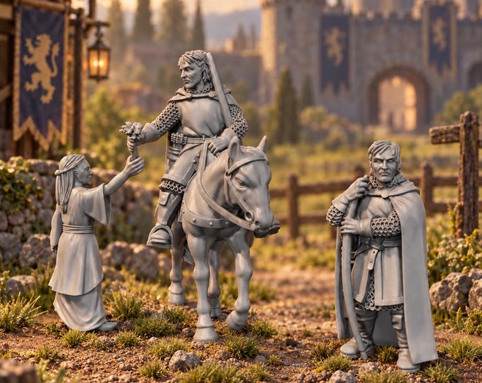 City Guard Captain 28mm Fantasy or Medieval Unpainted Resin Wargame Miniatures