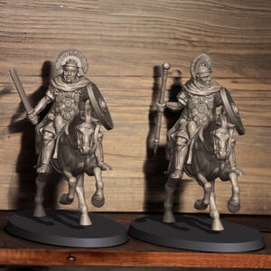Roman Empire Mounted Decurio X2 Saga Carthage Hail Caesar 28mm 1/56 Unpainted Wargames Collectors Figures by RW for Garrison Miniatures