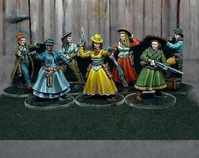Female Gunslingers on Foot 28mm/32mm