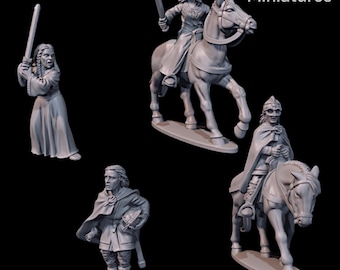 Shieldmaiden Heroine & Squire  28mm 1/56
