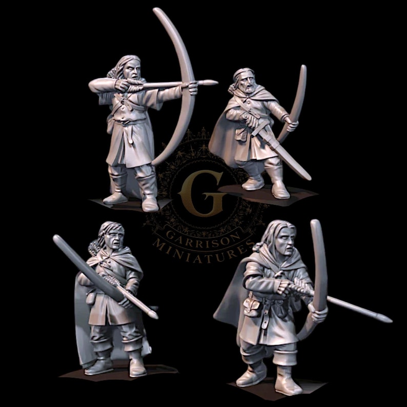 Ranger Archers Set 2: 28mm Fantasy Wargame & Display Miniatures - Etsy