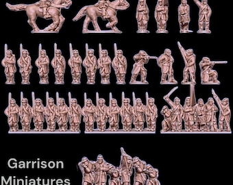 15mm or 13.5mm Epic Scale American Civil War Infantry Greatcoats X18 Figures + 4 Strips