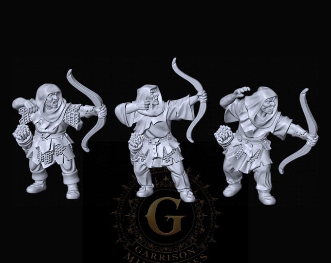 Armored Orc Scout Archers X3: 28mm