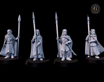 Elven Militia with Spears, 28mm 1/56