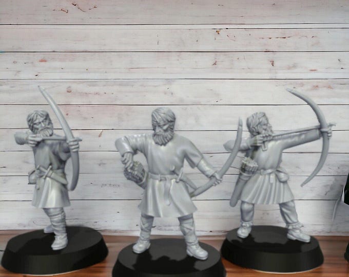 Medieval Woodsmen Peasant Archers 28mm 1/56