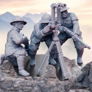 WW2 Chinese NRA Infantry Forward Observers ideal Bolt Action 28mm 1/56 Wargames Collectors Figures by Kyoushuneko for Garrison Miniatures