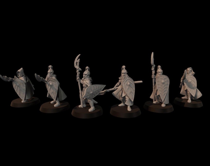 Wood Elf Spearmen with Shields  28mm 1/56