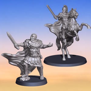 Roman Republic Mounted Legatus & Praefectus on Foot Saga Carthage Hail Caesar 28mm 1/56 Wargames Collectors by RW for Garrison Miniatures