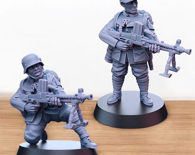 Chinese NRA 88th Division Infantry with LMGs, 28mm 1/56