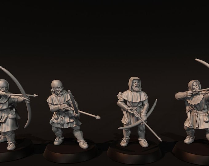 13/14C Medieval Archers Set 2 28mm 1/56
