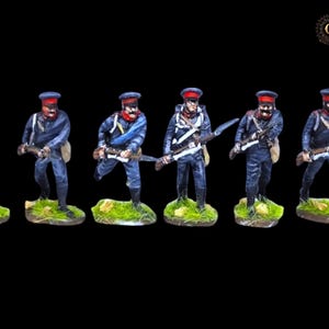 UNPAINTED Prussian Infantry Reserves Attacking 28mm 1/56 Wargames and Collectors Figures by Garrison Miniatures