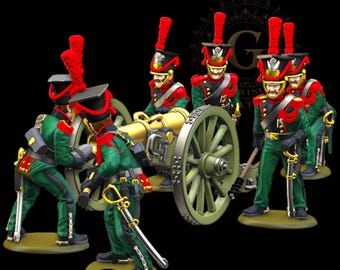 Grand Duchy Warsaw Horse Artillery 1807-10 Loading 28mm
