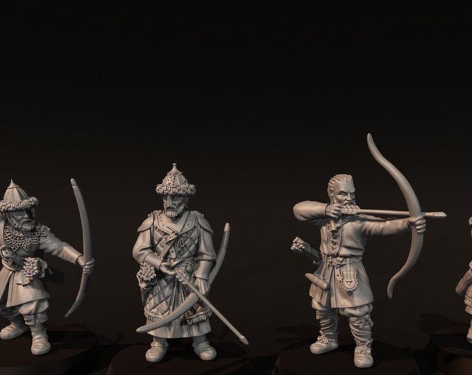Medieval Eastern European Militia Archers 28mm 1/56