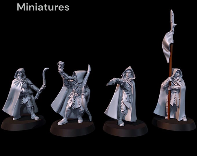 Elven Rangers Command  28mm 1/56