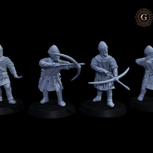 11th Century/Norman Armoured Archers MESBG, Medieval 28mm 1/56 Wargames Collectors Figures by Medbury Miniatures for Garrison Miniatures