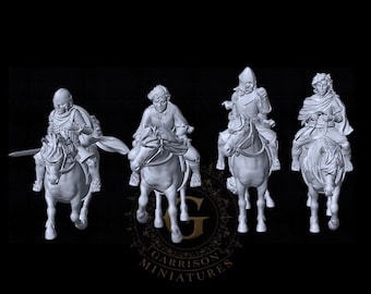 Mounted Hobbit Heroes, 28mm 1/56