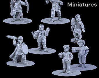 Halflings Set 28mm 1/56 and 32mm