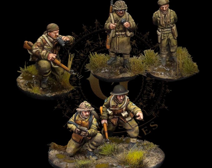 WW2 Hürtgenwald Canadian HQ & Support  28mm 1/56