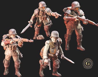 Trench Crusade Compatible New Antioch Grimdark etc Heretic Infantry X4 32mm