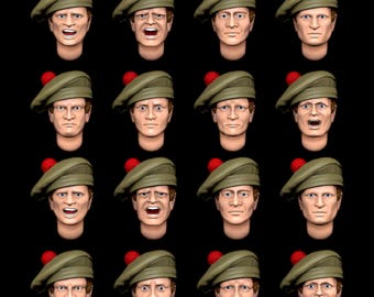 Scots Heads in Bonnets, 28mm 1/56