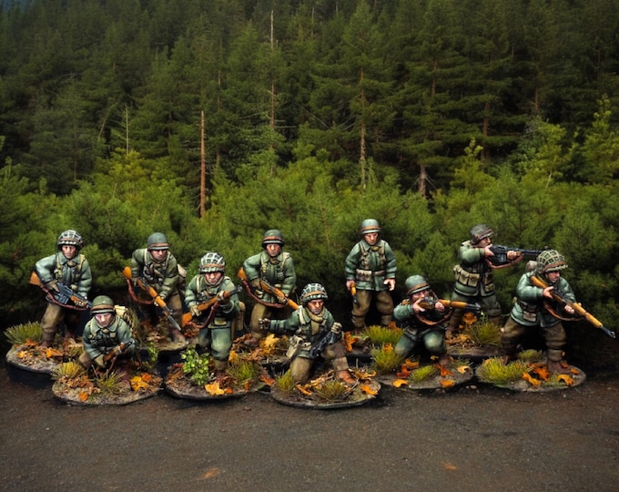 WW2 Hürtgenwald US Infantry Rifle Section, 28mm 1/56