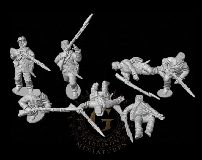 Union Infantry Casualties Set 2: 28mm