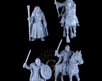 King Arthur Pendragon and Merlin, 28mm