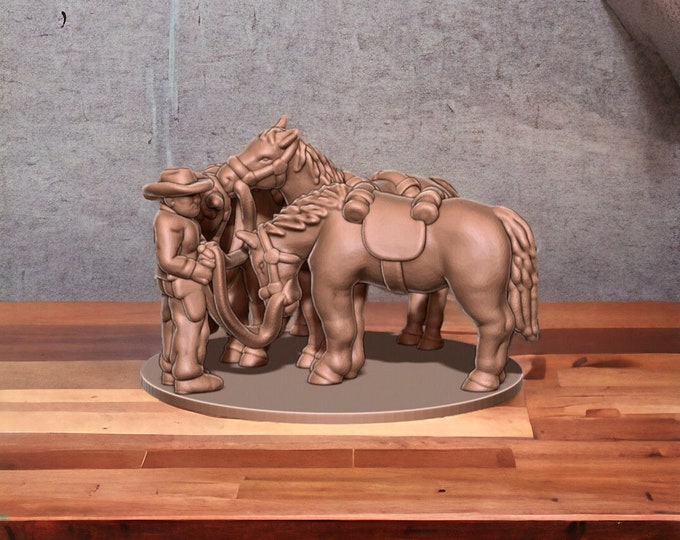 15mm & 13.5mm Epic Scale American Civil War Confederate Horse Holders Wargames Collectors Figures by Eskice for Garrison Miniatures