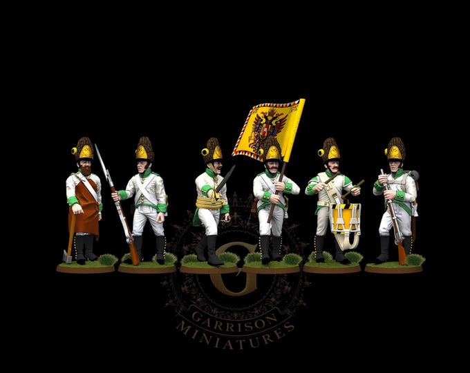 Austrian German Grenadiers Command 28mm 1/56