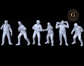 Modern Russian Gopnik Gangsters Set 1 32mm