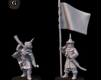 Southron Banner & Hornblower , MESBG, LOTR 28mm 1/56