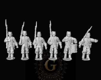 Confederate Zouaves Marching X6: 28mm
