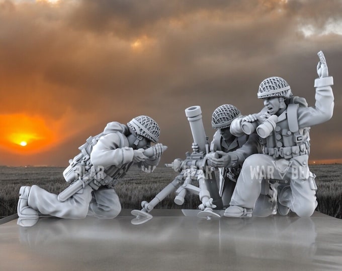 US Pacific Theater Med Mortar Unit Set 2 28mm 1/56