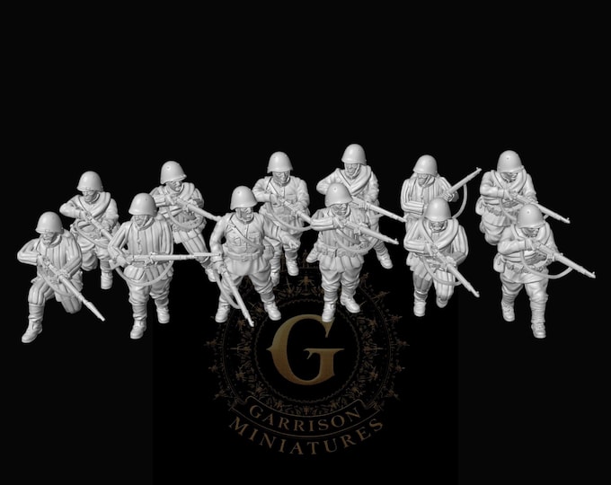 Red Army Mid/Late War Riflemen, 28mm 1/56