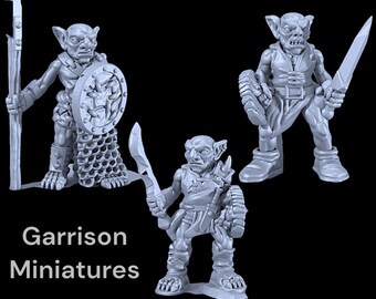 Old School Goblin Fighters - 32mm