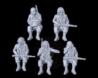 WW2 US Airborne Tank Riders: 20mm and 28mm