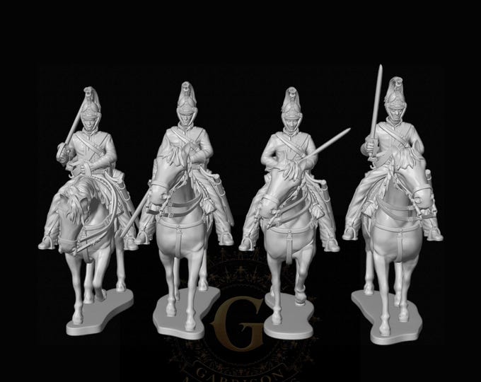 British 1st Kings Dragoon Guards X4 28mm