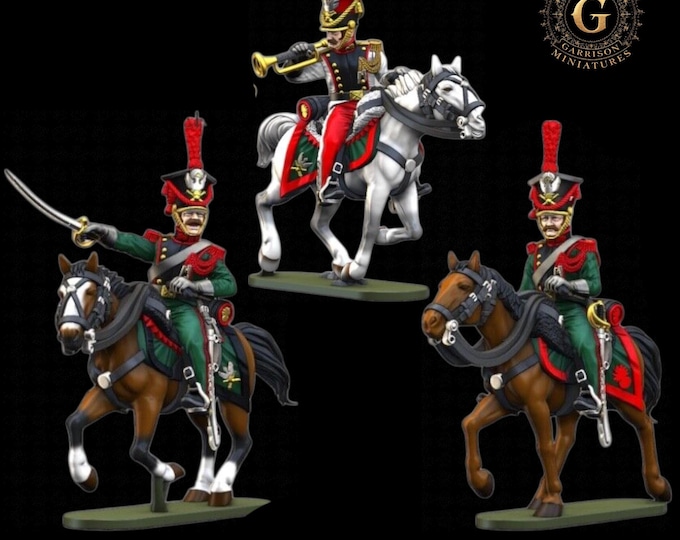 Grand Duchy Warsaw Horse Artillery 1807-10 Mounted Officers 28mm 1/56