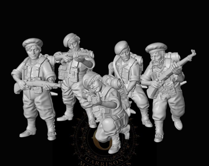 Australian Commandos Riflemen X5: 28mm or 20mm