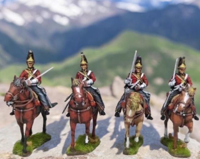 Napoleonic British Heavy Cavalry 1st Kings Dragoon Guards Set A 28mm 1/56