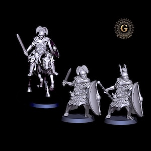 Roman Republic Officers X3 28mm Saga Carthage Hail Caesar Unpainted Wargames and Collectors Figures by Garrison Miniatures