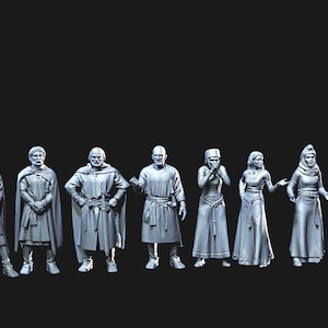 12/13C Medieval Nobles Set B 28mm 1/56 Wargames and Collectors Figures by Reconquer Designs for Garrison Miniatures