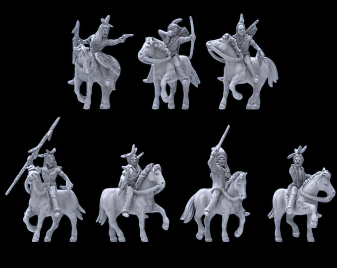 Mounted Sioux Warriors, 28mm/32mm