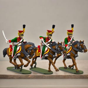 Napoleonic  Austrian Uhlans Skirmish Set C -  Unpainted Wargames Collectors Figures by  Garrison Miniatures