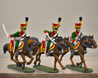 Napoleonic  Austrian Uhlans Skirmish Set C -  28MM 1/56
