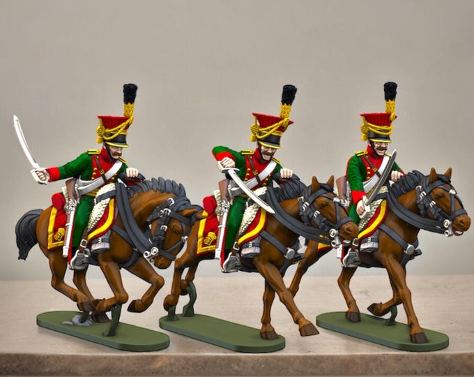 Napoleonic  Austrian Uhlans Skirmish Set C -  28MM 1/56