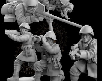 Greek Army Snipers and AT Rifle Team x5: 28mm