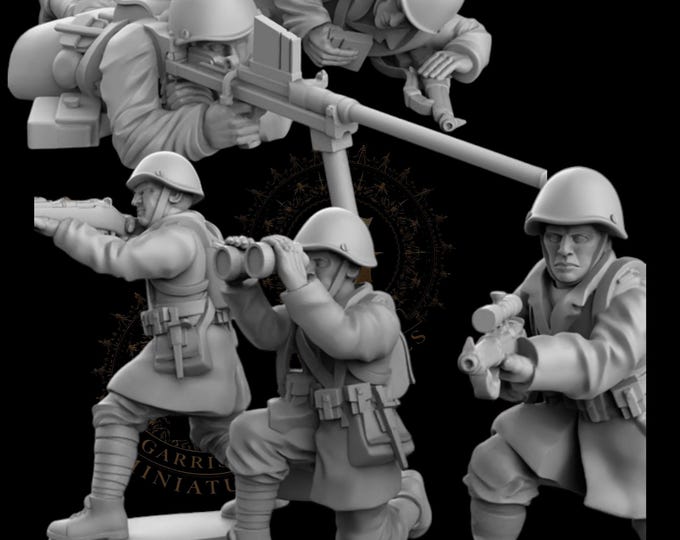 WW2 Greek Army Snipers and AT Rifle Team: 28mm