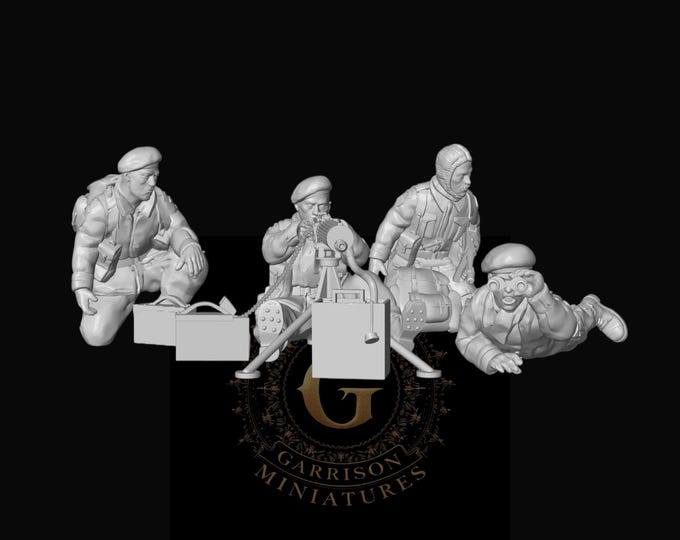 British Royal Marine Commandos Vickers HMG  28mm